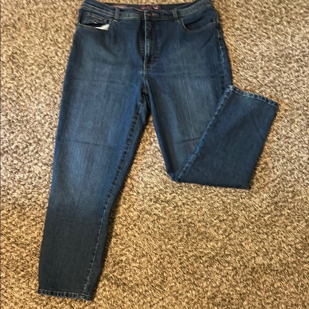 Gloria Vanderbilt Blue Straight Leg Jeans Classic Style